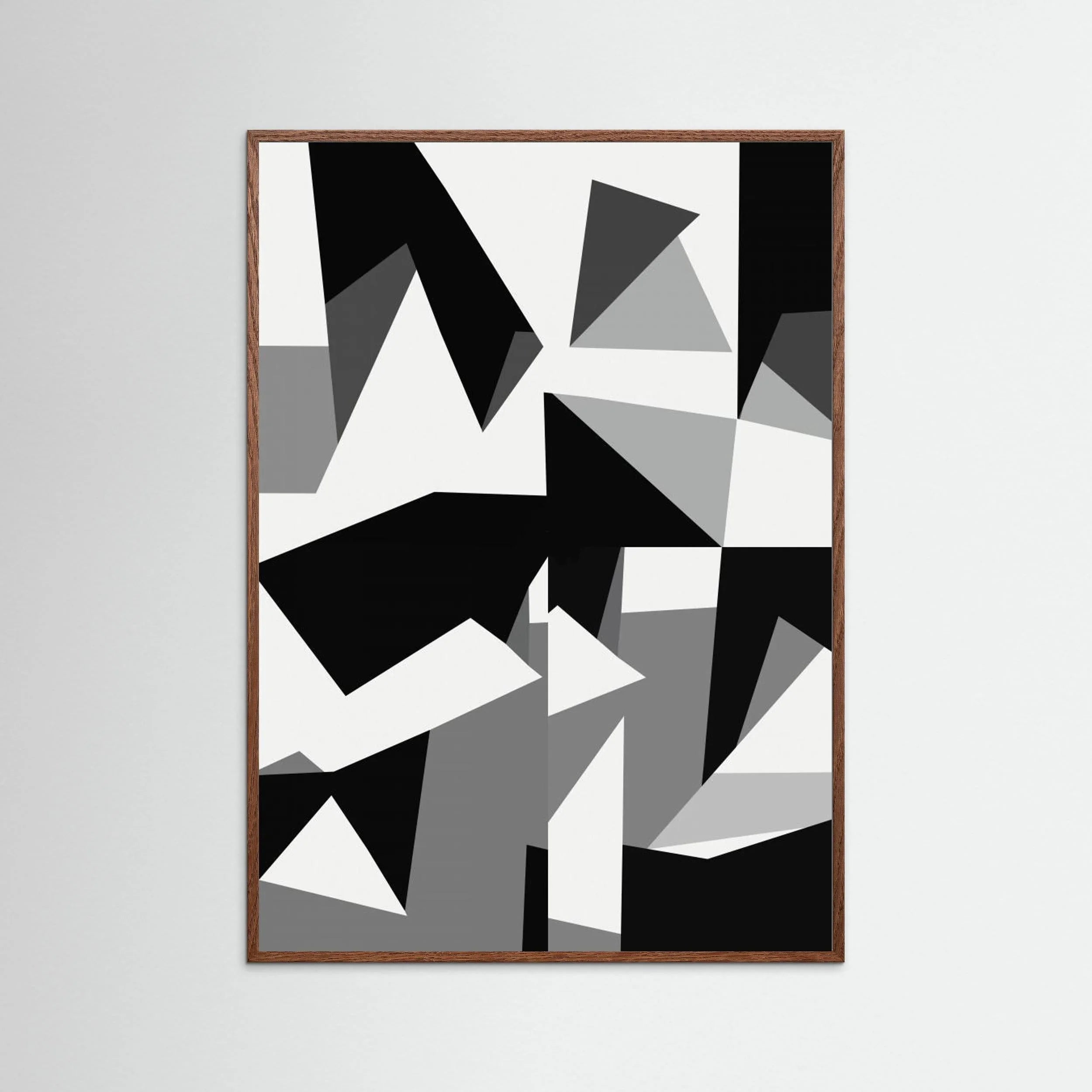 Black And White Triangles 02 by Little Dean - Fine Art Paper Print - dreamtprint.art - 14 x 21 cm / 5 x 8″ (A5)
